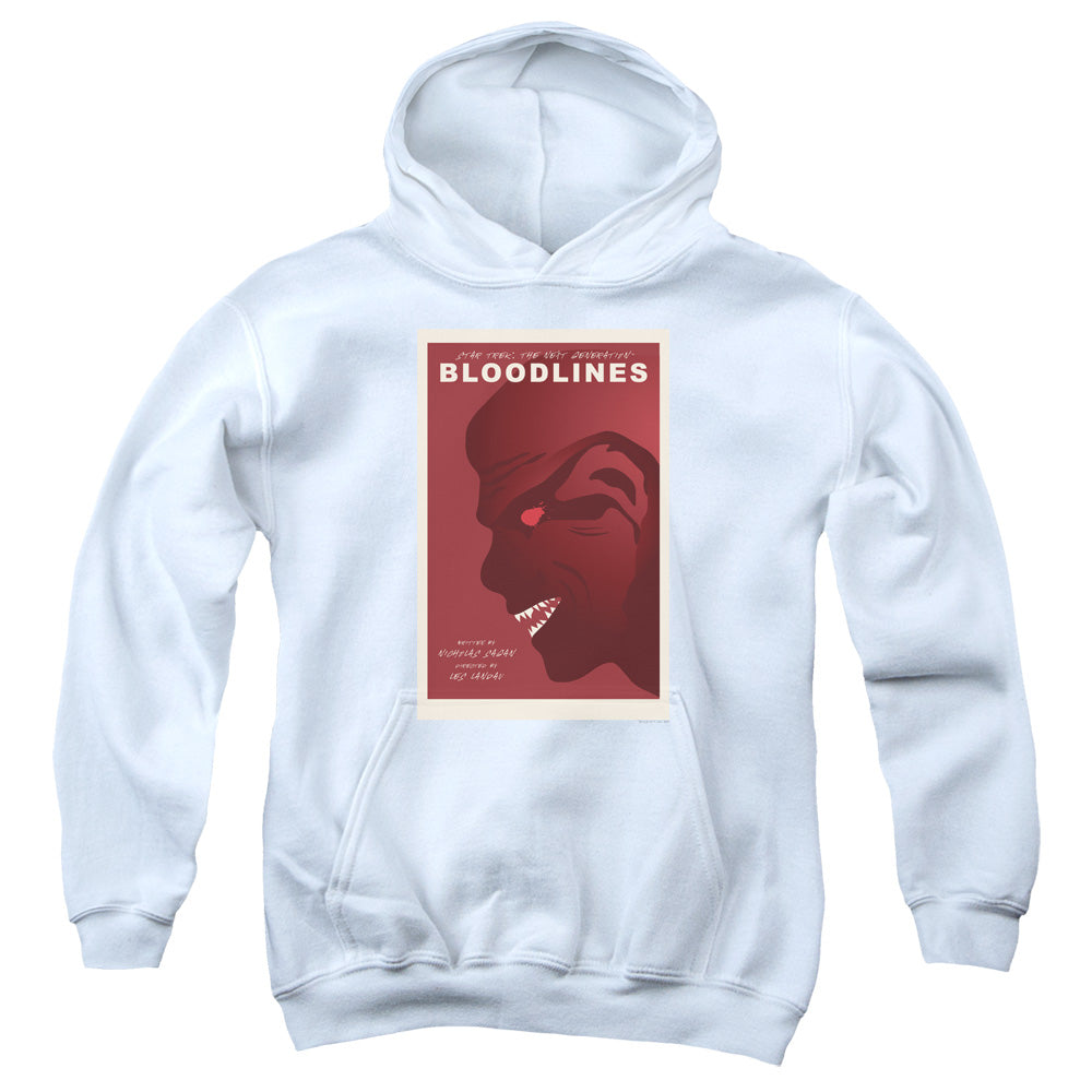 STAR TREK/TNG SEASON 7 EPISODE 22 - YOUTH PULLOVER HOODIE - WHITE