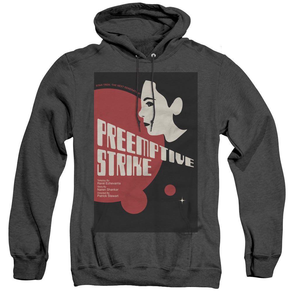 STAR TREK/TNG SEASON 7 EPISODE 24 - ADULT HEATHER HOODIE - BLACK