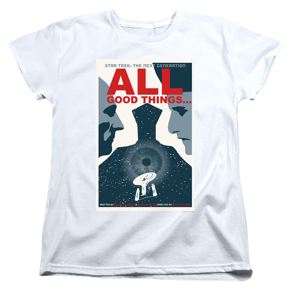 STAR TREK/TNG SEASON 7 EPISODE 25 - S/S WOMENS TEE - WHITE