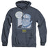 TAXI/SHUT YOUR TRAP - ADULT HEATHER HOODIE - NAVY