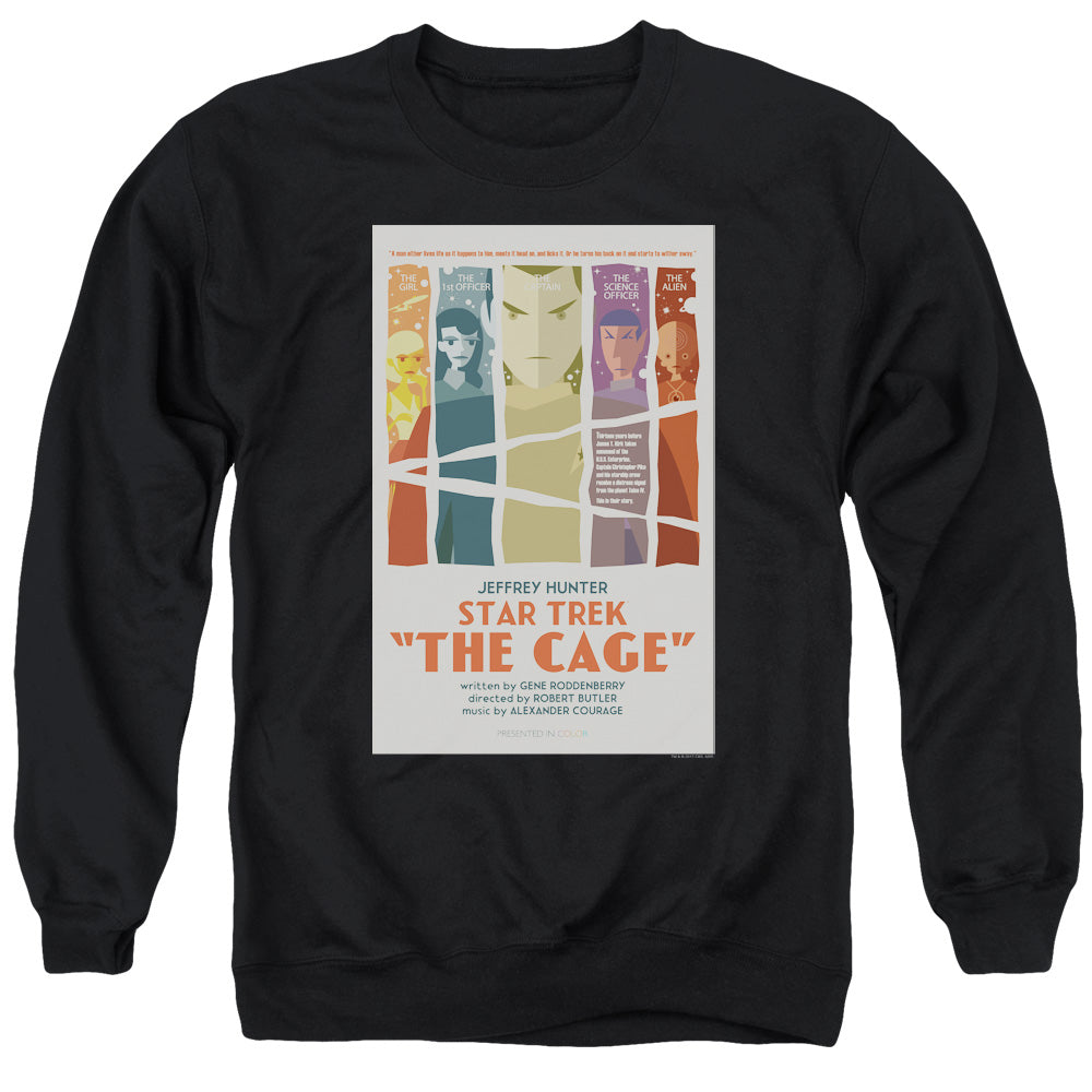 STAR TREK/TOS EPISODE 80 - ADULT CREWNECK SWEATSHIRT - BLACK