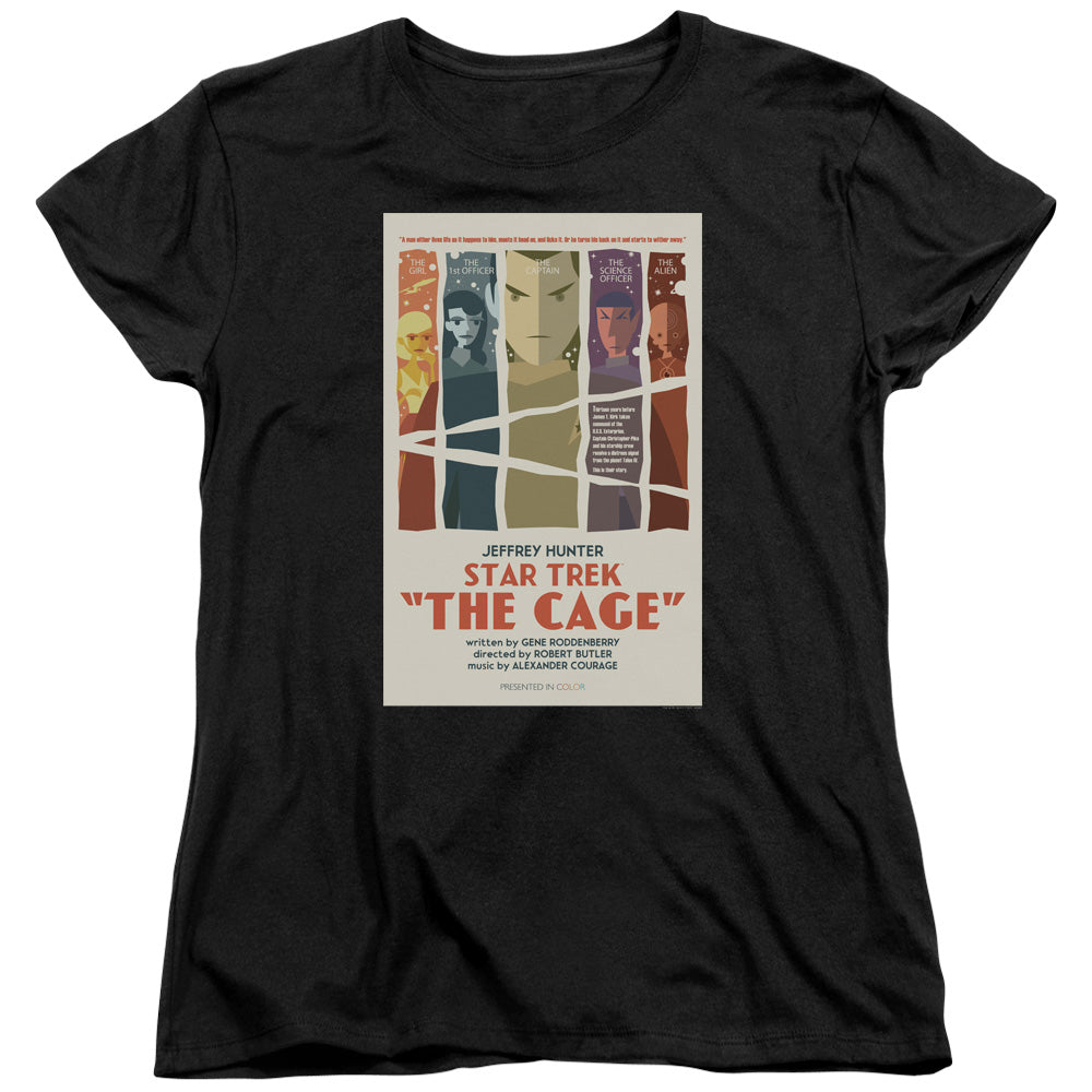 STAR TREK/TOS EPISODE 80 - S/S WOMENS TEE - BLACK