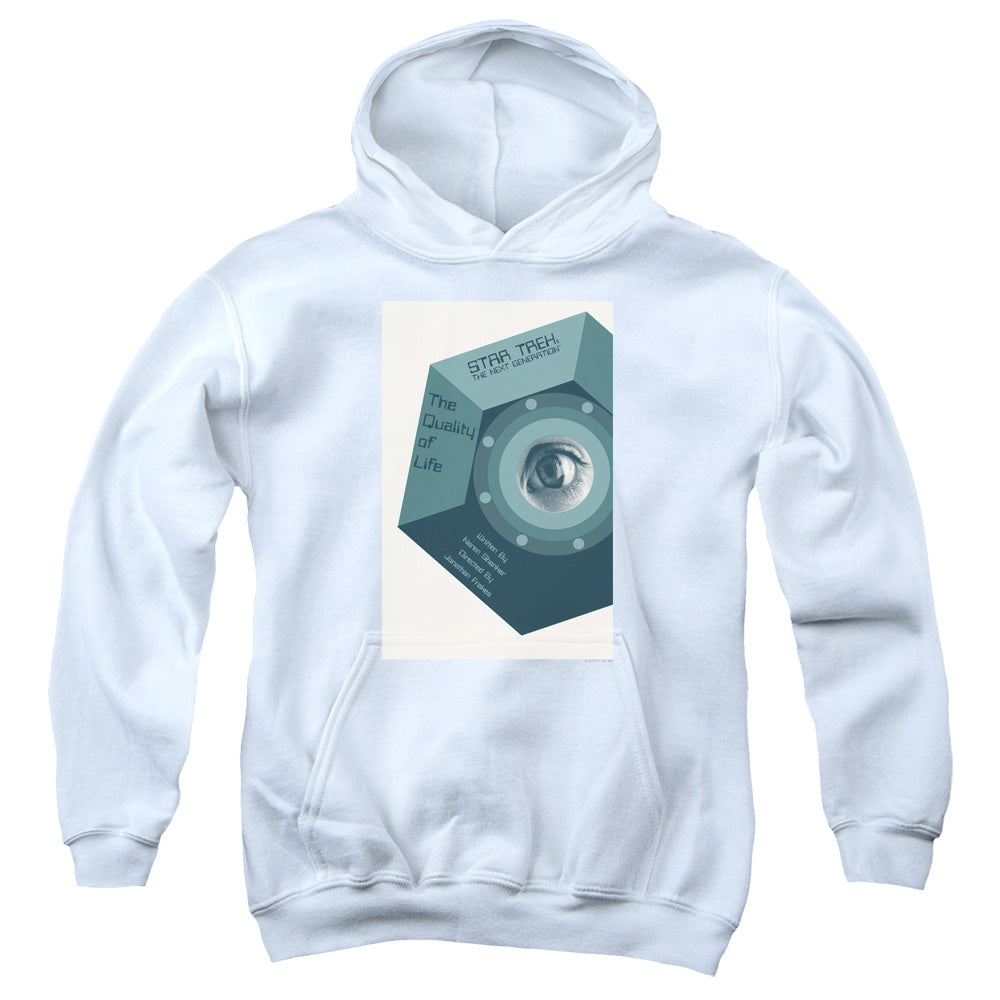 STAR TREK/TNG SEASON 6 EPISODE 9 - YOUTH PULLOVER HOODIE - WHITE