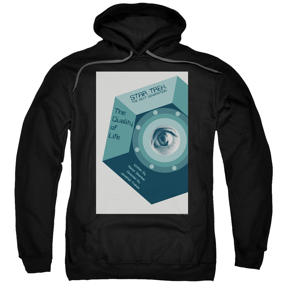 STAR TREK/TNG SEASON 6 EPISODE 9 - ADULT PULLOVER HOODIE - BLACK