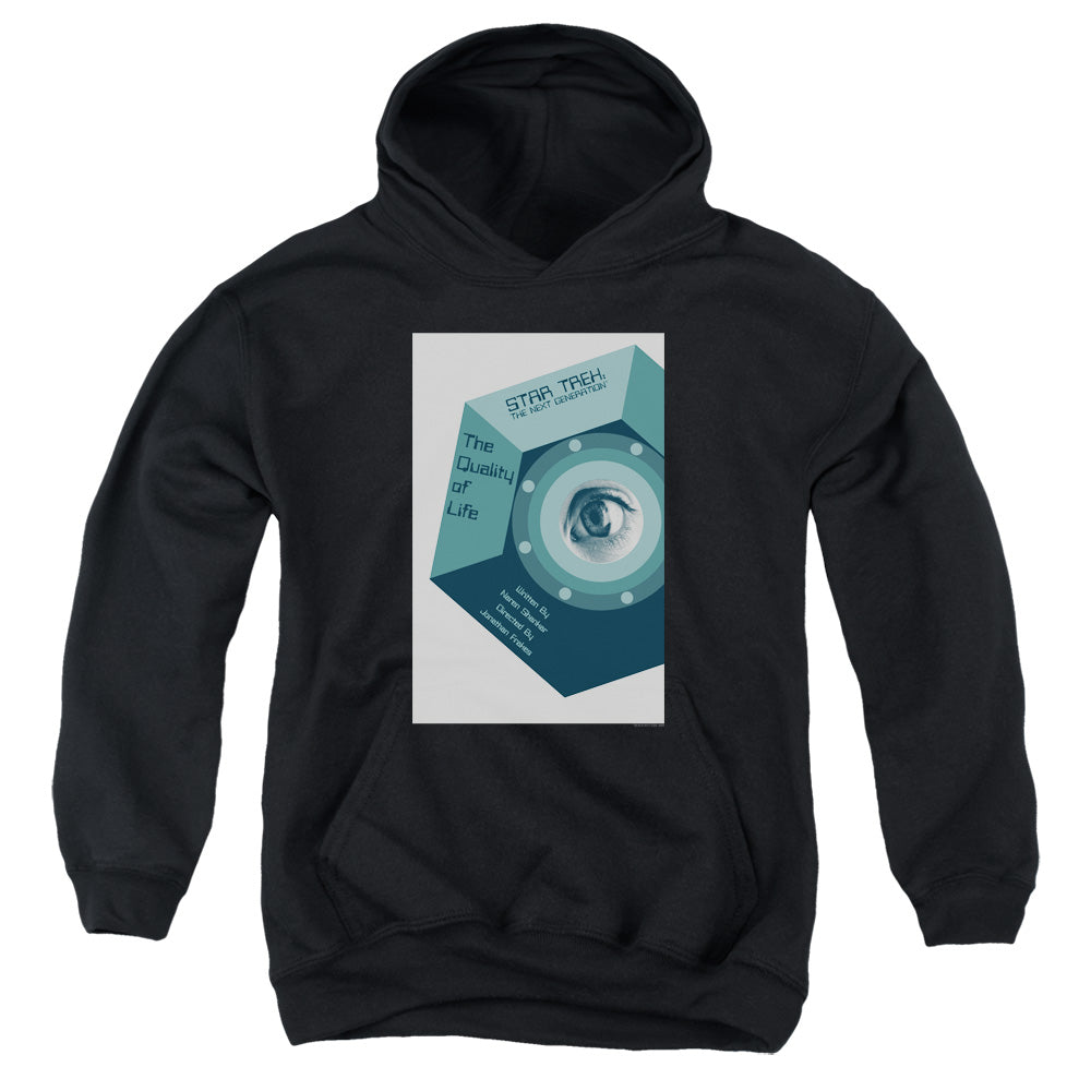 STAR TREK/TNG SEASON 6 EPISODE 9 - YOUTH PULLOVER HOODIE - BLACK