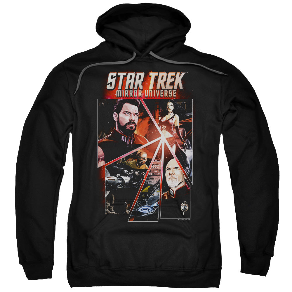 STAR TREK/PANELS - ADULT PULLOVER HOODIE - BLACK