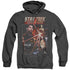 STAR TREK/PANELS - ADULT HEATHER HOODIE - BLACK
