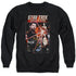 STAR TREK/PANELS - ADULT CREWNECK SWEATSHIRT - BLACK