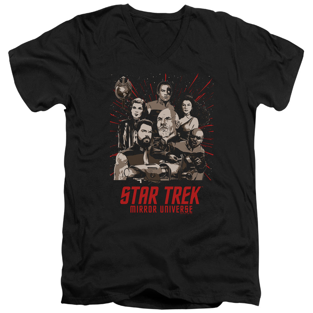 STAR TREK/POSTER - S/S ADULT V-NECK 30/1 - BLACK