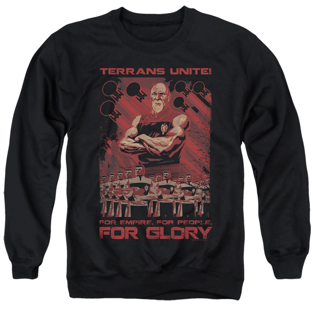 STAR TREK/TERRANS UNITE - ADULT CREWNECK SWEATSHIRT - BLACK