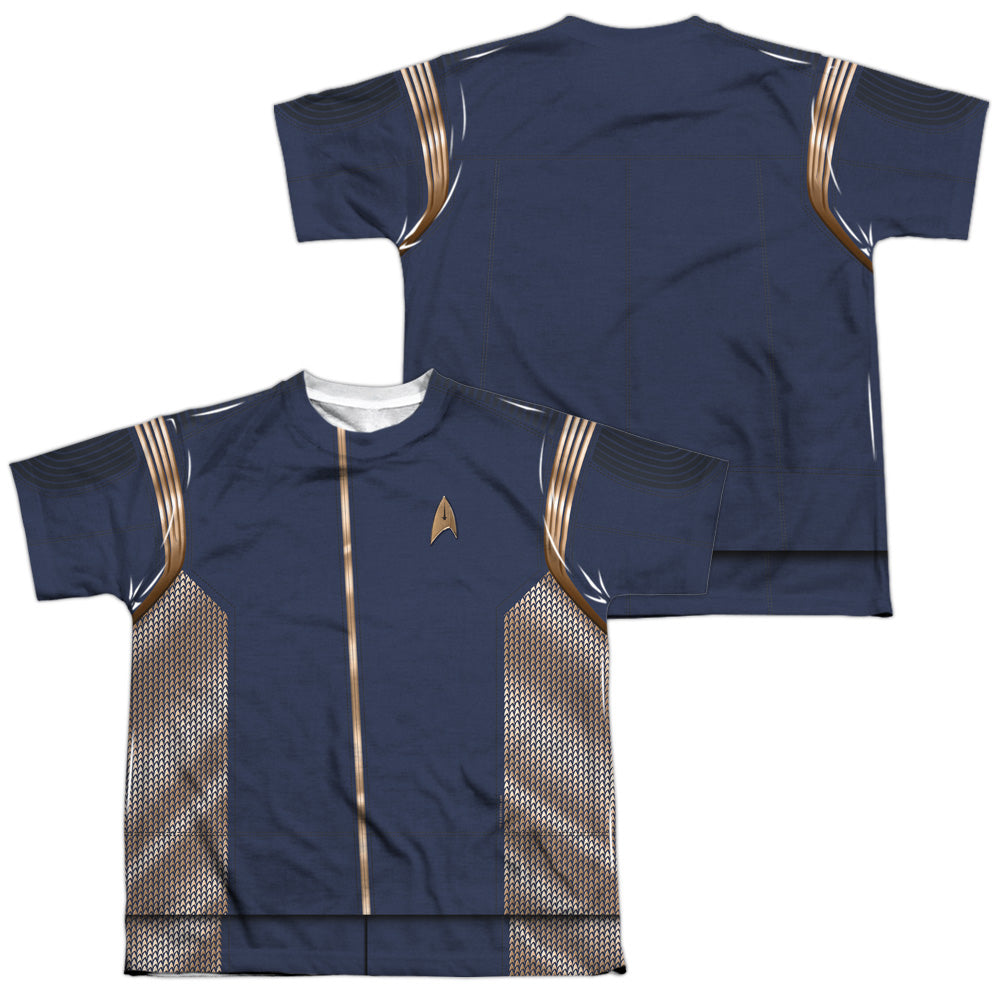 STAR TREK DISCOVERY/COMMAND UNIFORM (FRONT/BACK PRINT) - S/S YOUTH POLY CREW - MULTI