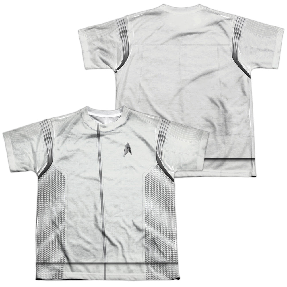 STAR TREK DISCOVERY/MEDICAL UNIFORM (FRONT/BACK PRINT) - S/S YOUTH POLY CREW - MULTI