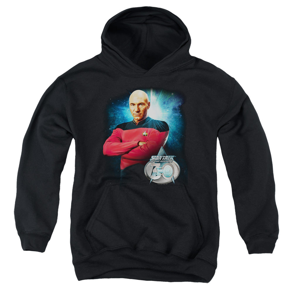 STAR TREK/PICARD 30 - YOUTH PULLOVER HOODIE - BLACK