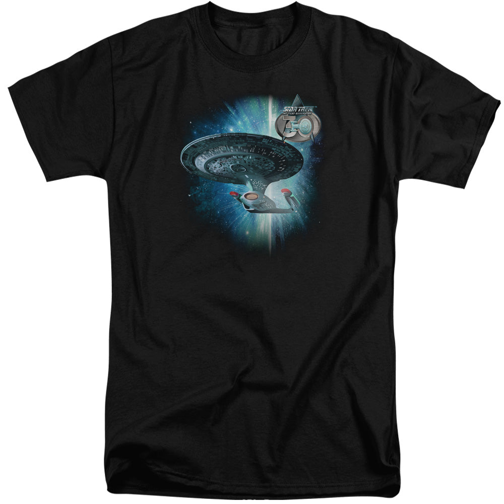 STAR TREK/SHIP 30 - S/S ADULT TALL 18/1 - BLACK