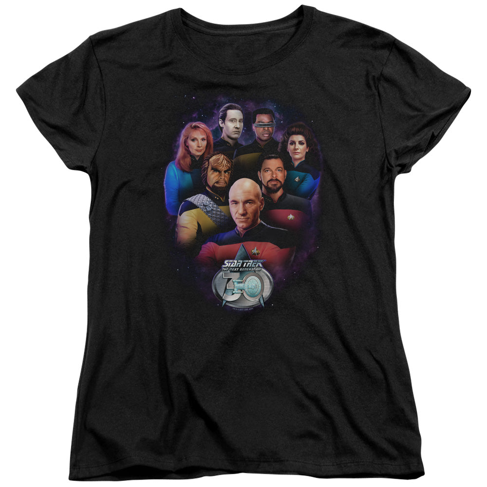STAR TREK/CREW 30 - S/S WOMENS TEE - BLACK