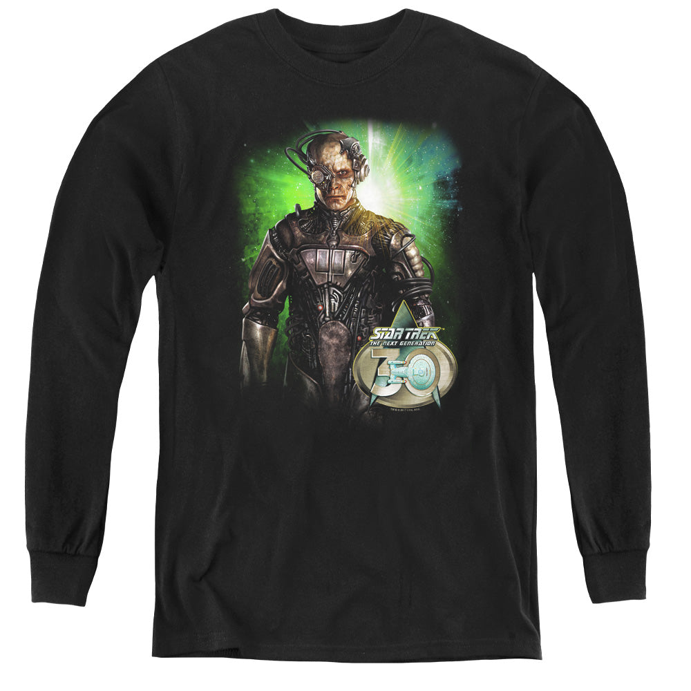 STAR TREK/BORG 30 - YOUTH LONG SLEEVE TEE - BLACK