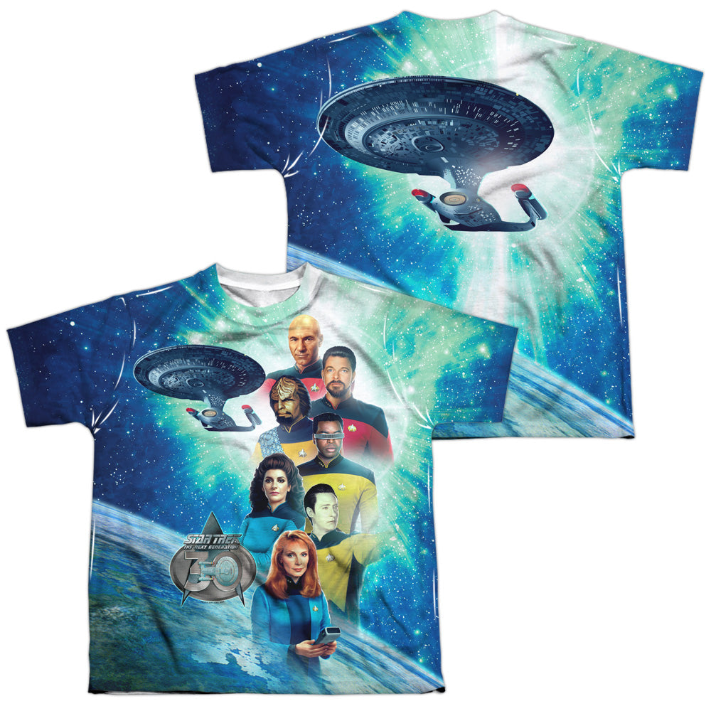 STAR TREK/30 CREW (FRONT/BACK PRINT) - S/S YOUTH POLY CREW - MULTI