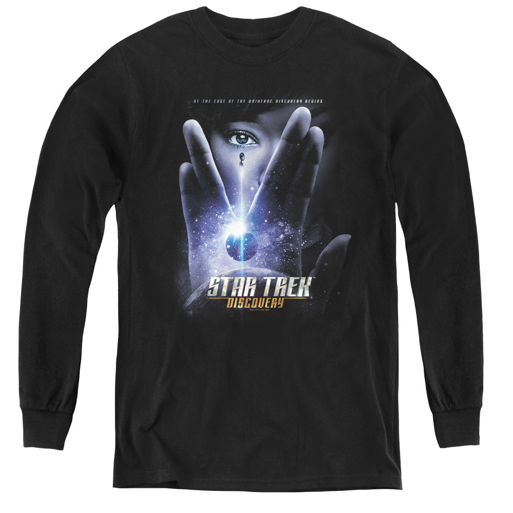 STAR TREK DISCOVERY/DISCOVERY BEGINS - YOUTH LONG SLEEVE TEE - BLACK