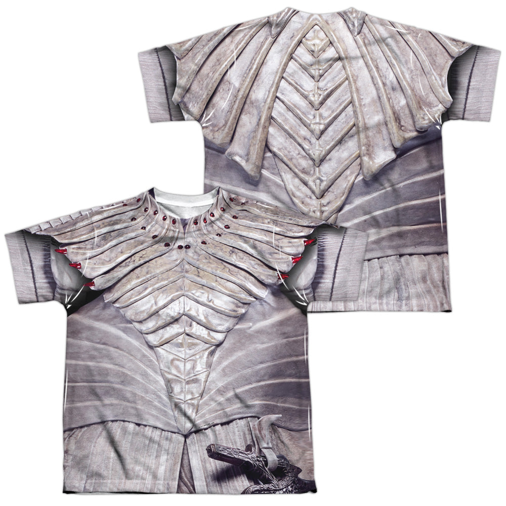 STAR TREK DISCOVERY/WHITE KLINGON UNIFORM (FRONT/BACK PRINT) - S/S YOUTH POLY CREW - MULTI