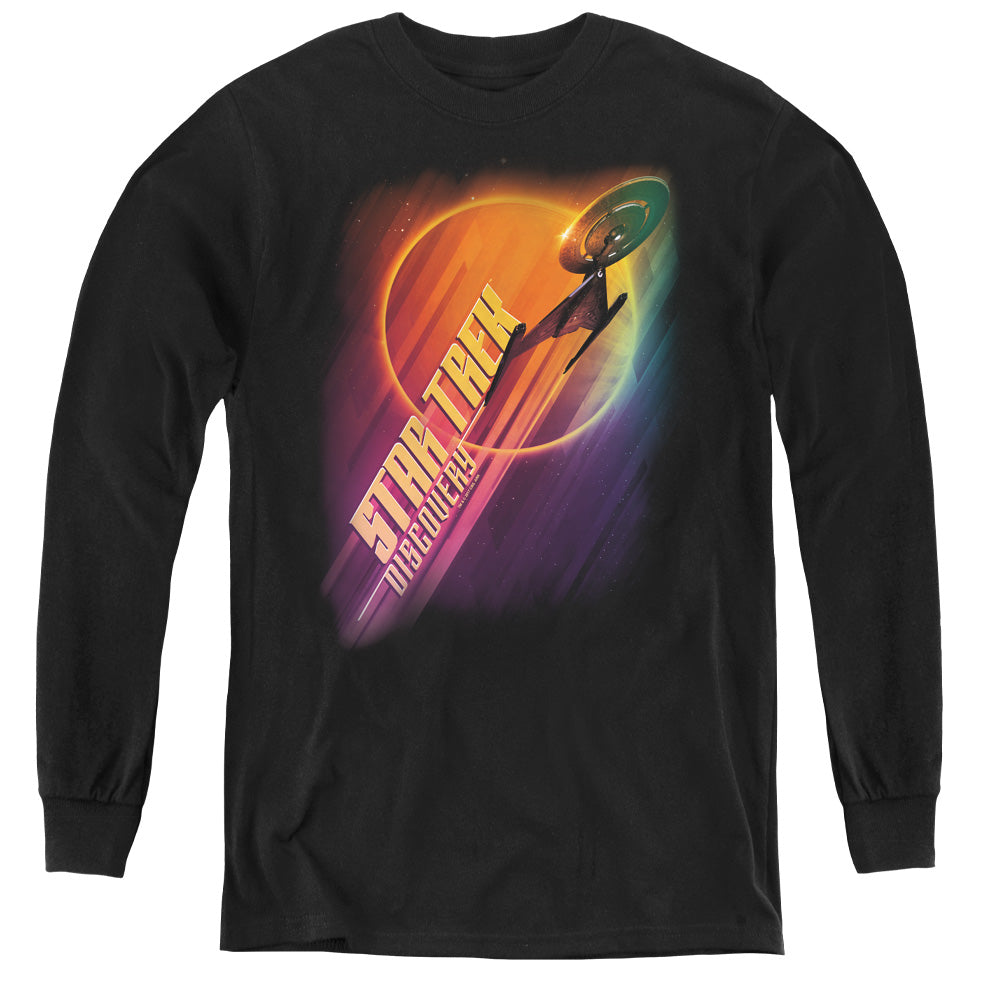 STAR TREK DISCOVERY/DISCOVERY ASCENT - YOUTH LONG SLEEVE TEE - BLACK