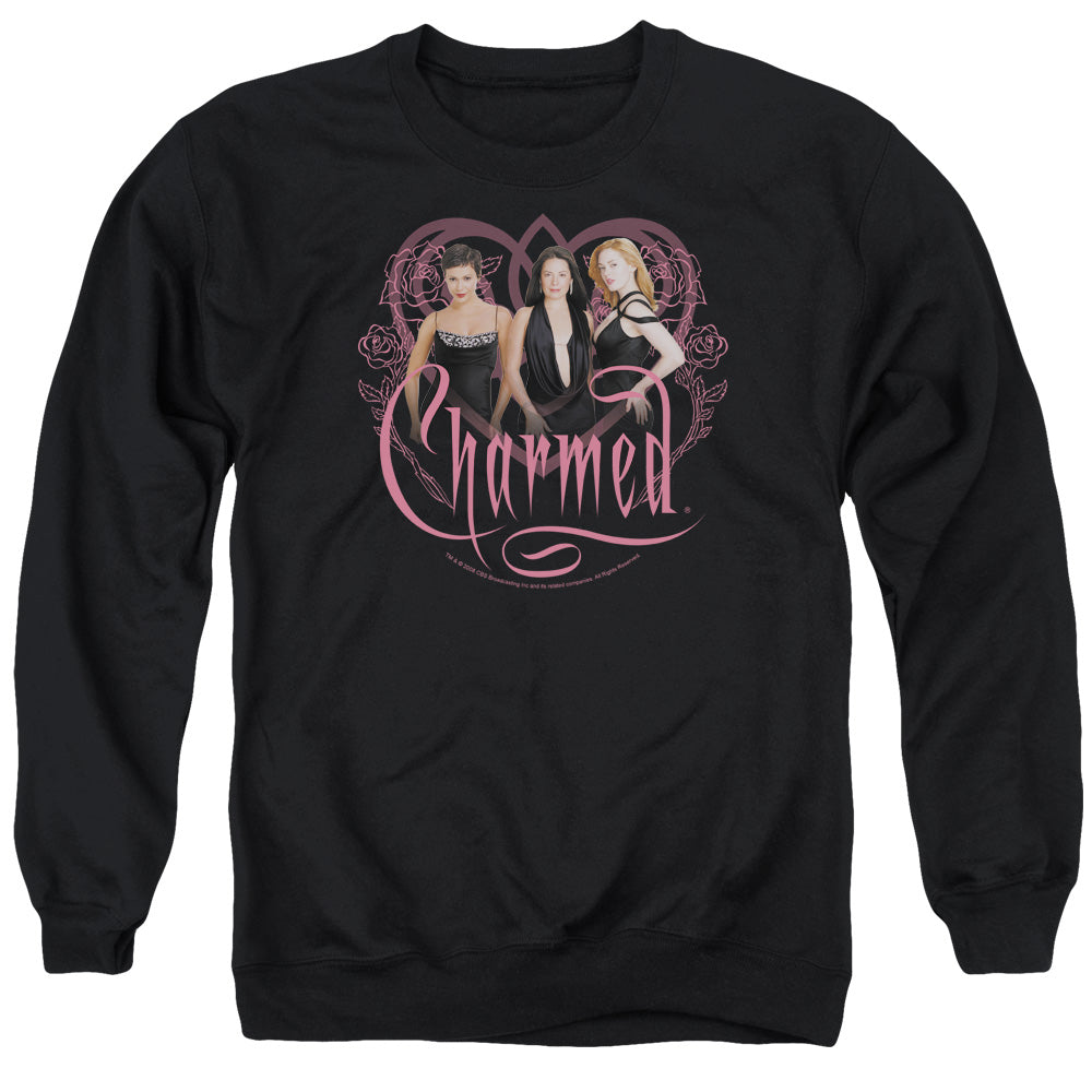CHARMED/CHARMED GIRLS - ADULT CREWNECK SWEATSHIRT - BLACK