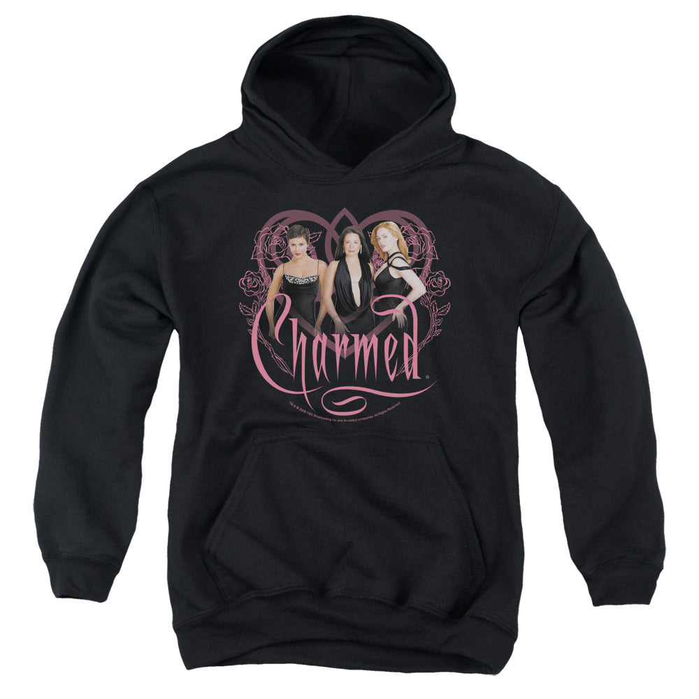 CHARMED/CHARMED GIRLS - YOUTH PULLOVER HOODIE - BLACK
