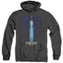 STAR TREK DISCOVERY/BEAMS - ADULT HEATHER HOODIE - BLACK