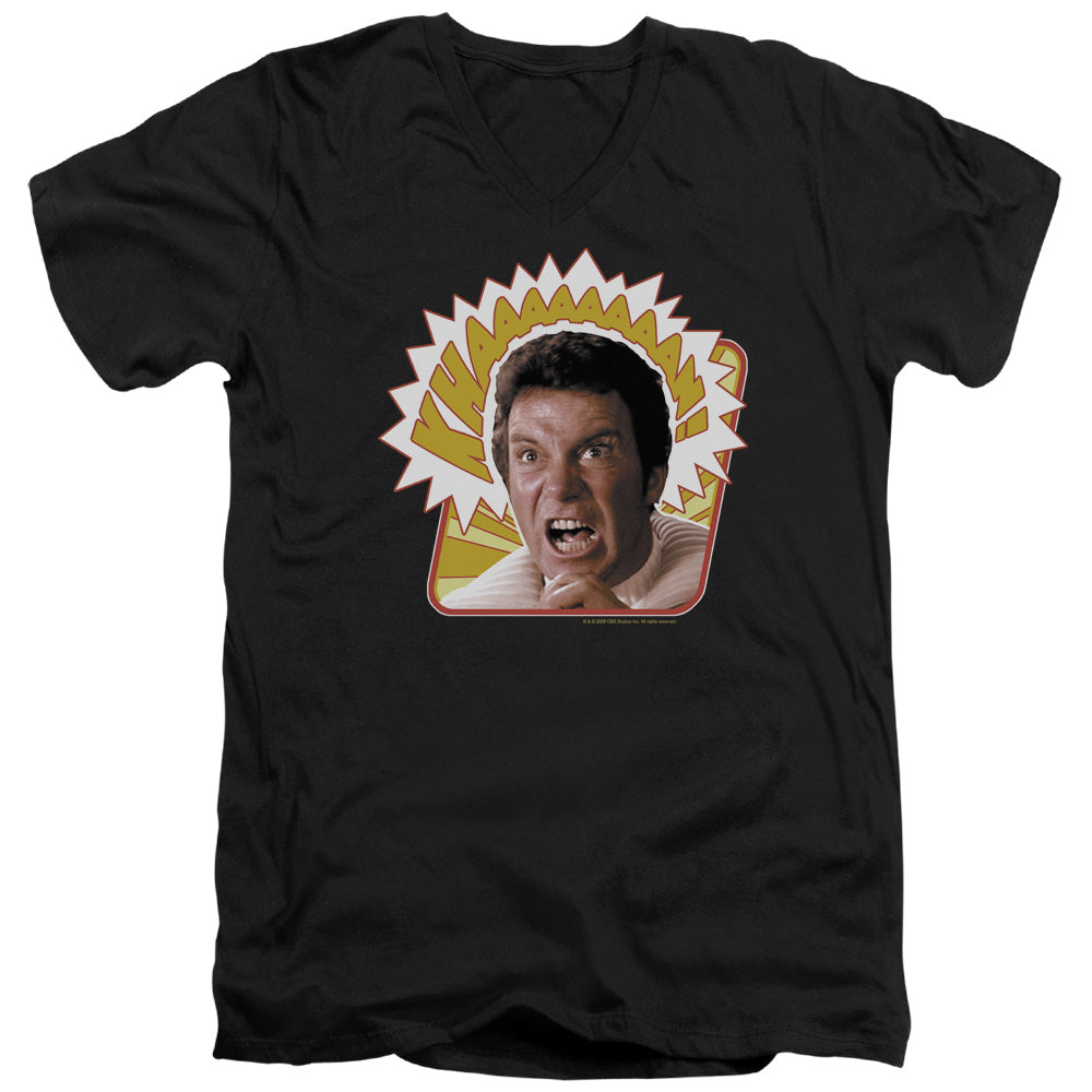 STAR TREK/KHAAAAAAN - S/S ADULT V-NECK 30/1 - BLACK