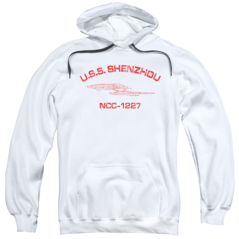 STAR TREK/SHENZHOU ATHLETIC - ADULT PULLOVER HOODIE - WHITE