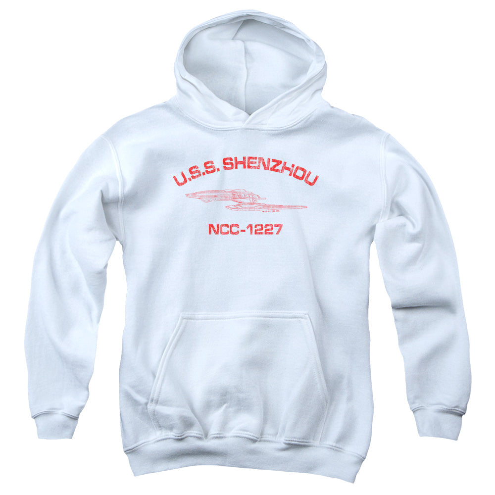STAR TREK/SHENZHOU ATHLETIC - YOUTH PULLOVER HOODIE - WHITE