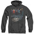 STAR TREK/ENTERPRISE CREW - ADULT HEATHER HOODIE - BLACK