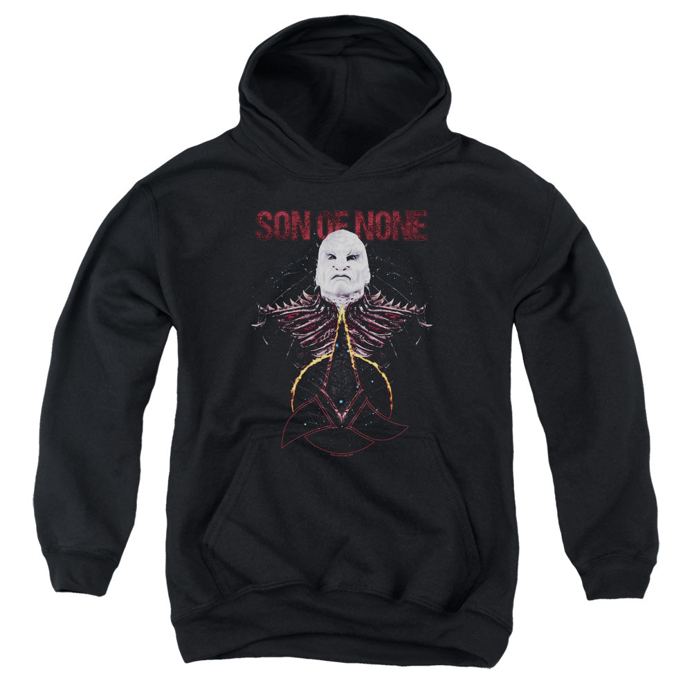 STAR TREK DISCOVERY/SON OF NONE - YOUTH PULLOVER HOODIE - BLACK