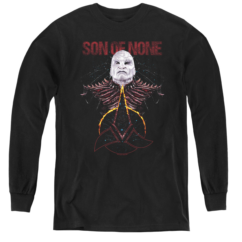 STAR TREK DISCOVERY/SON OF NONE - YOUTH LONG SLEEVE TEE - BLACK
