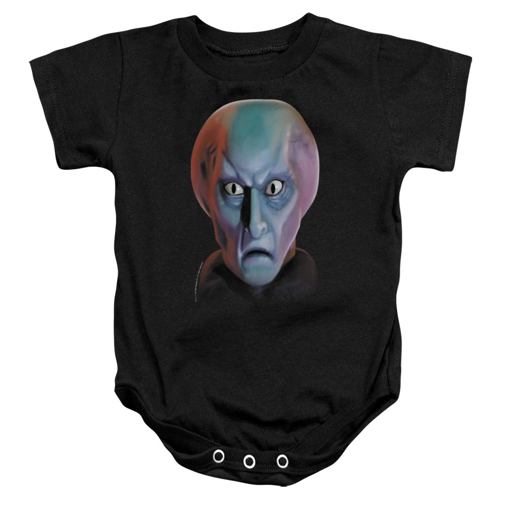 STAR TREK/BALOK HEAD - INFANT SNAPSUIT - BLACK