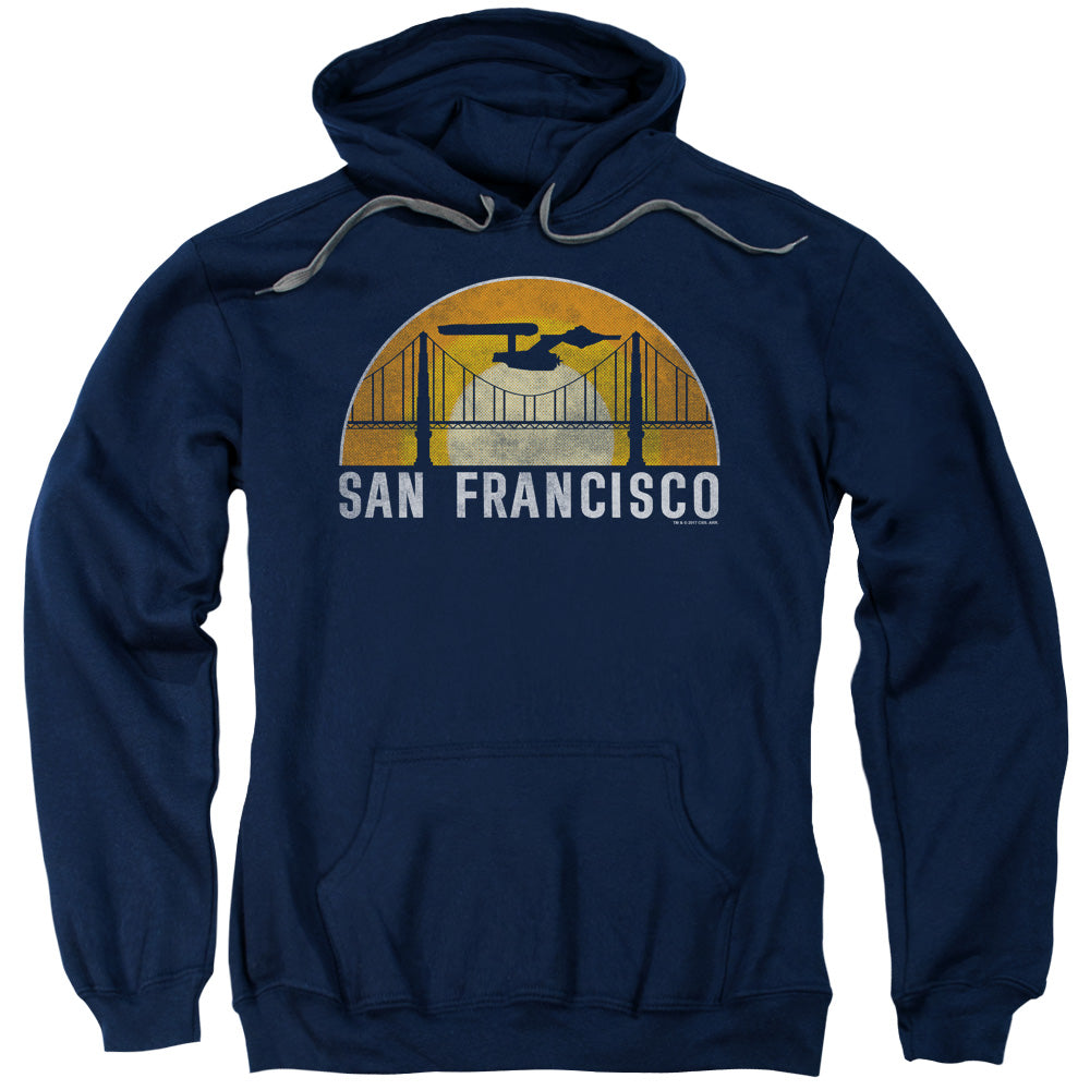 STAR TREK/SAN FRANCISCO TREK - ADULT PULLOVER HOODIE - NAVY