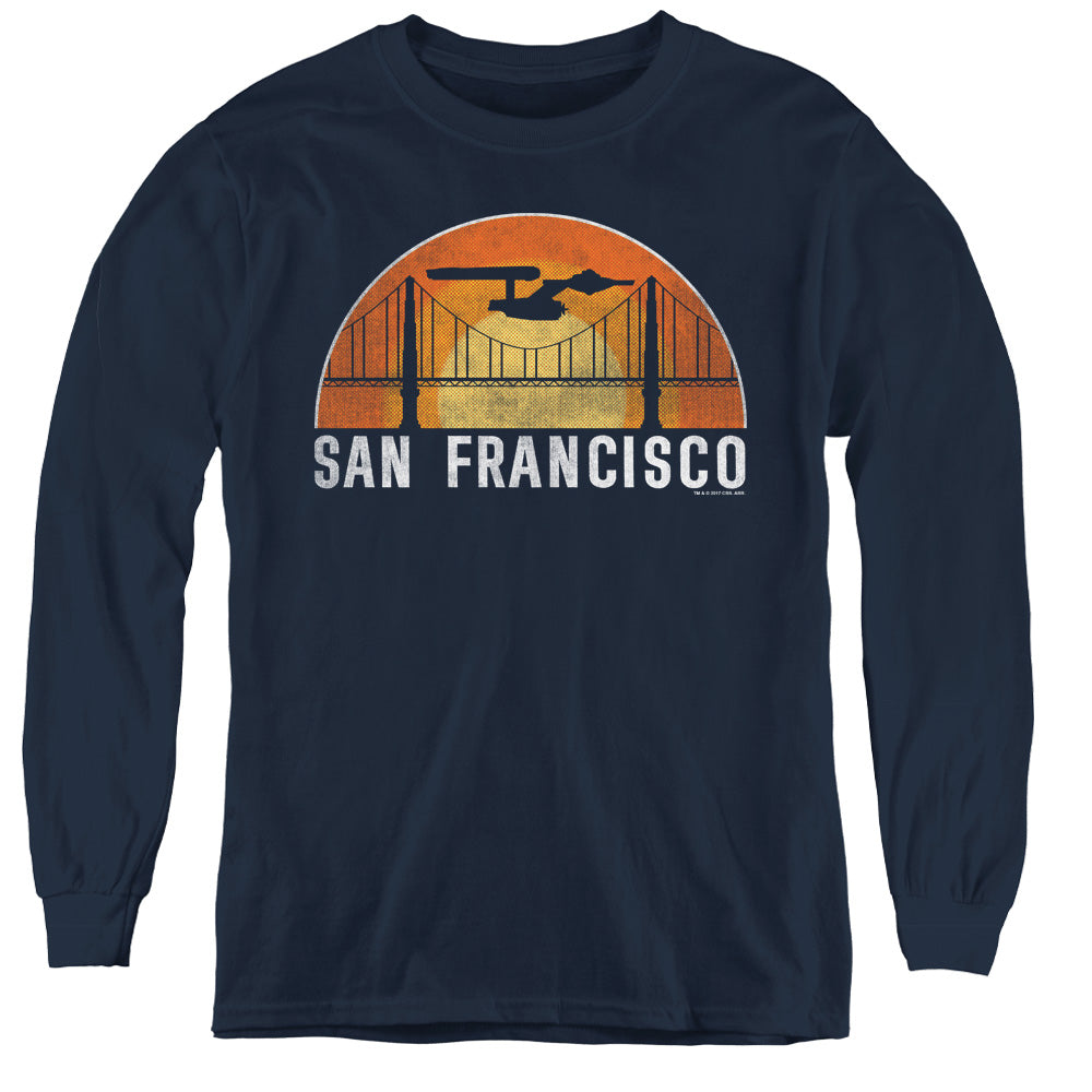 STAR TREK/SAN FRANCISCO TREK - YOUTH LONG SLEEVE TEE - NAVY