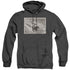 STAR TREK/ENTERPRISE KANJI - ADULT HEATHER HOODIE - BLACK