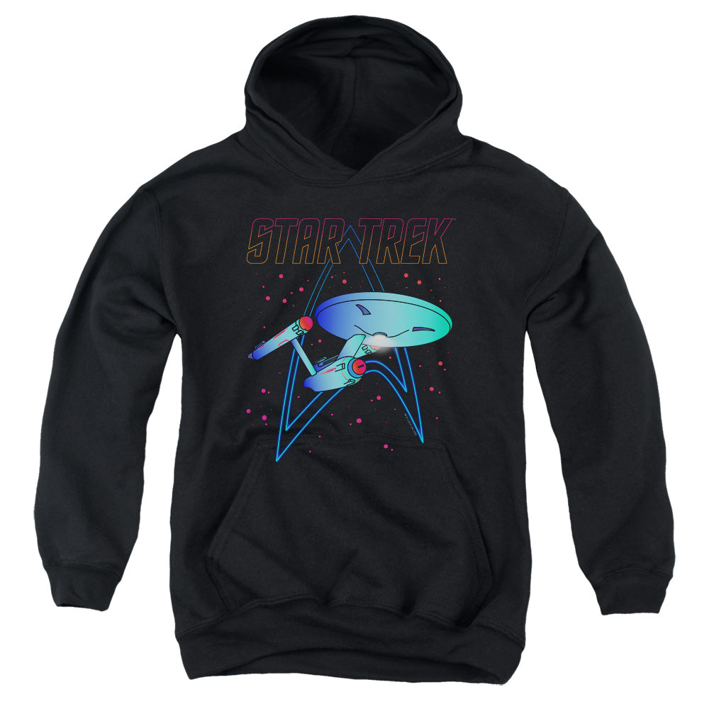 STAR TREK/NEON TREK - YOUTH PULLOVER HOODIE - BLACK