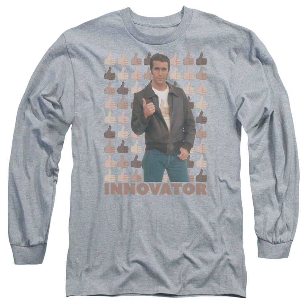 HAPPY DAYS/INNOVATOR - L/S ADULT 18/1 - ATHLETIC HEATHER