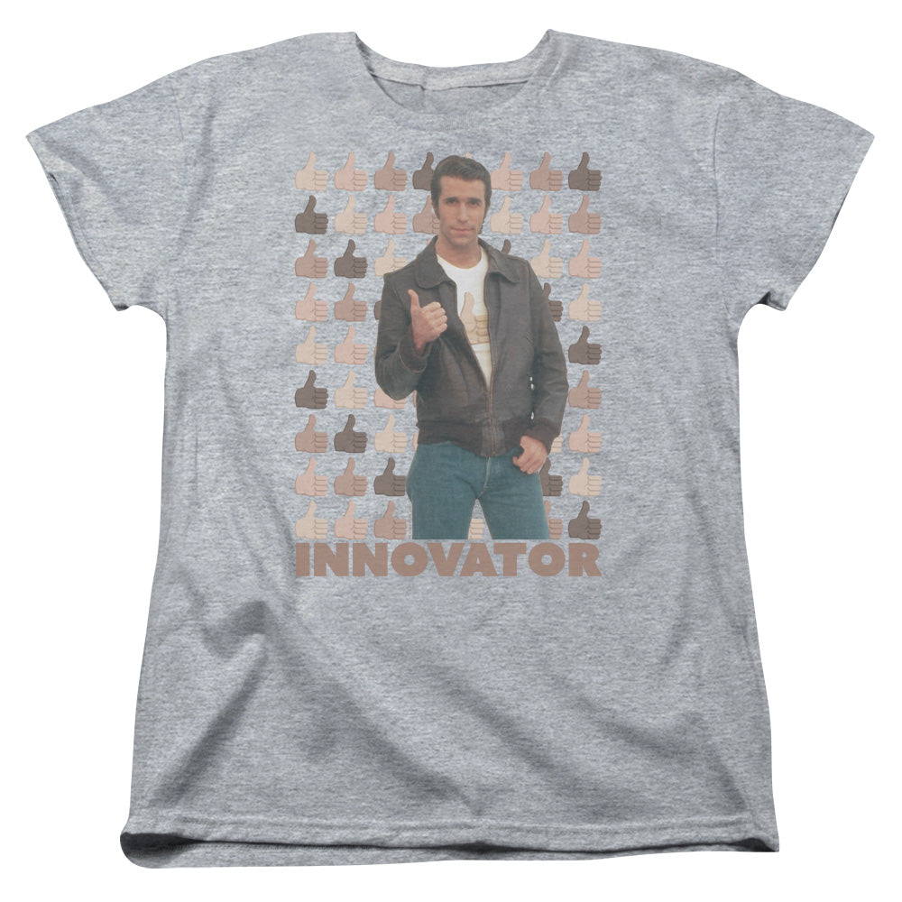 HAPPY DAYS/INNOVATOR - S/S WOMENS TEE - ATHLETIC HEATHER