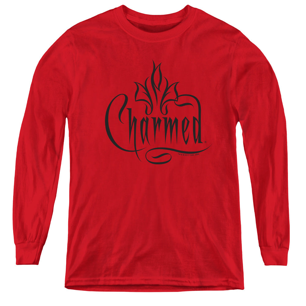 CHARMED/CHARMED LOGO - YOUTH LONG SLEEVE TEE - RED