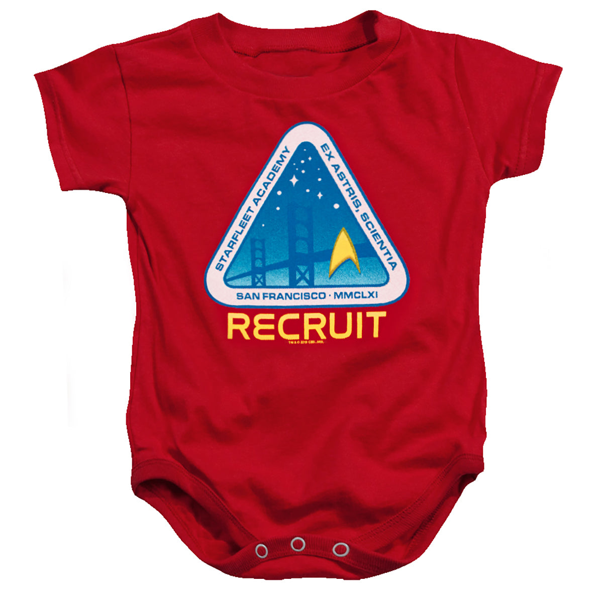 STAR TREK/RECRUIT - INFANT SNAPSUIT - RED
