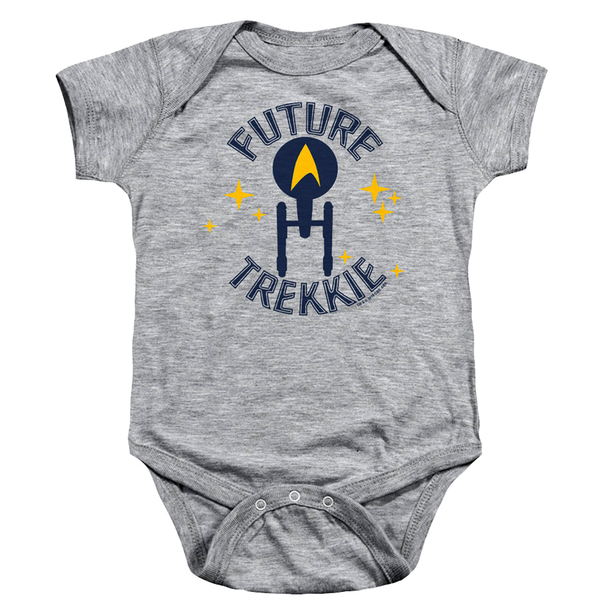 STAR TREK/FUTURE TREKKIE - INFANT SNAPSUIT - ATHLETIC HEATHER