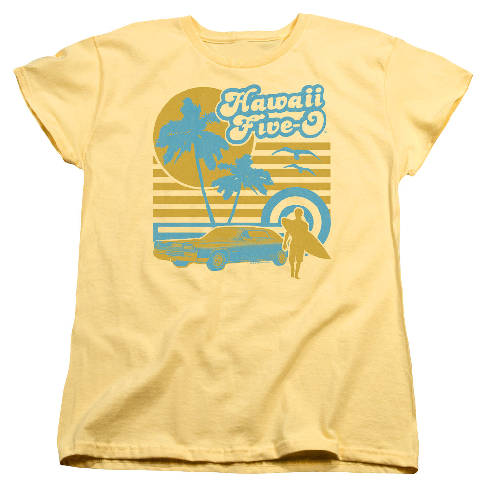 HAWAII 5 0/5 0 SURFER - S/S WOMENS TEE - BANANA