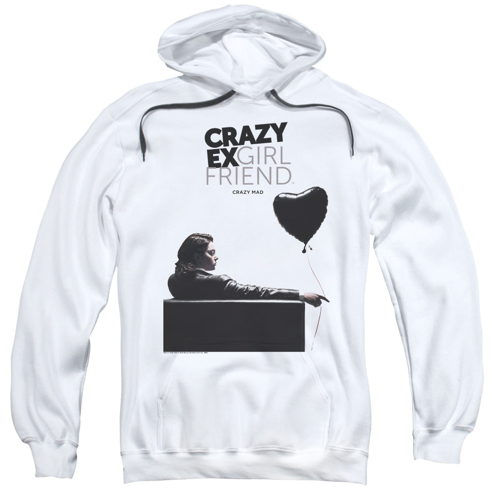 CRAZY EX GIRLFRIEND/CRAZY MAD - ADULT PULLOVER HOODIE - WHITE