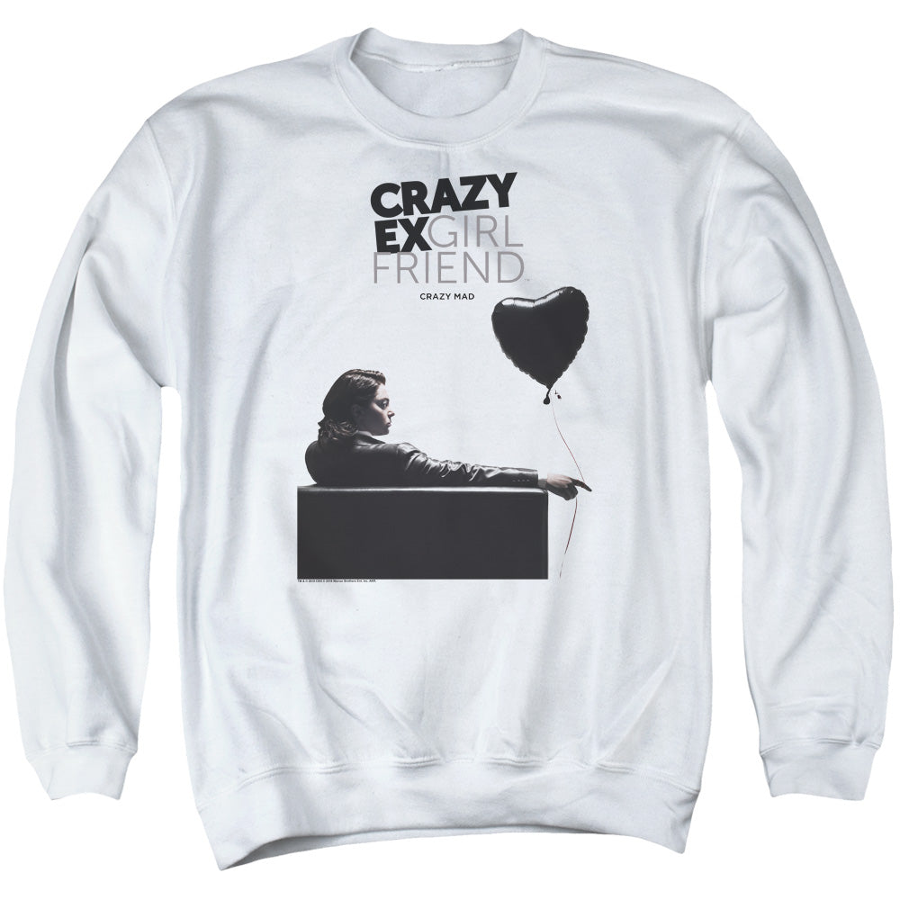 CRAZY EX GIRLFRIEND/CRAZY MAD - ADULT CREWNECK SWEATSHIRT - WHITE