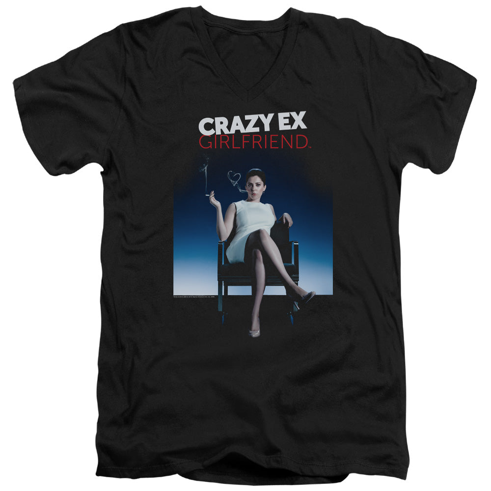 CRAZY EX GIRLFRIEND/CRAZY INSTINCT - S/S ADULT V-NECK 30/1 - BLACK