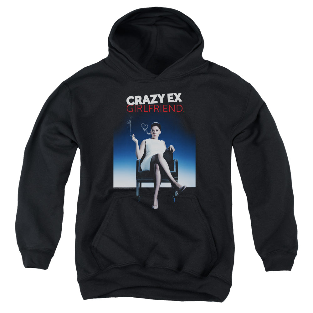 CRAZY EX GIRLFRIEND/CRAZY INSTINCT - YOUTH PULLOVER HOODIE - BLACK