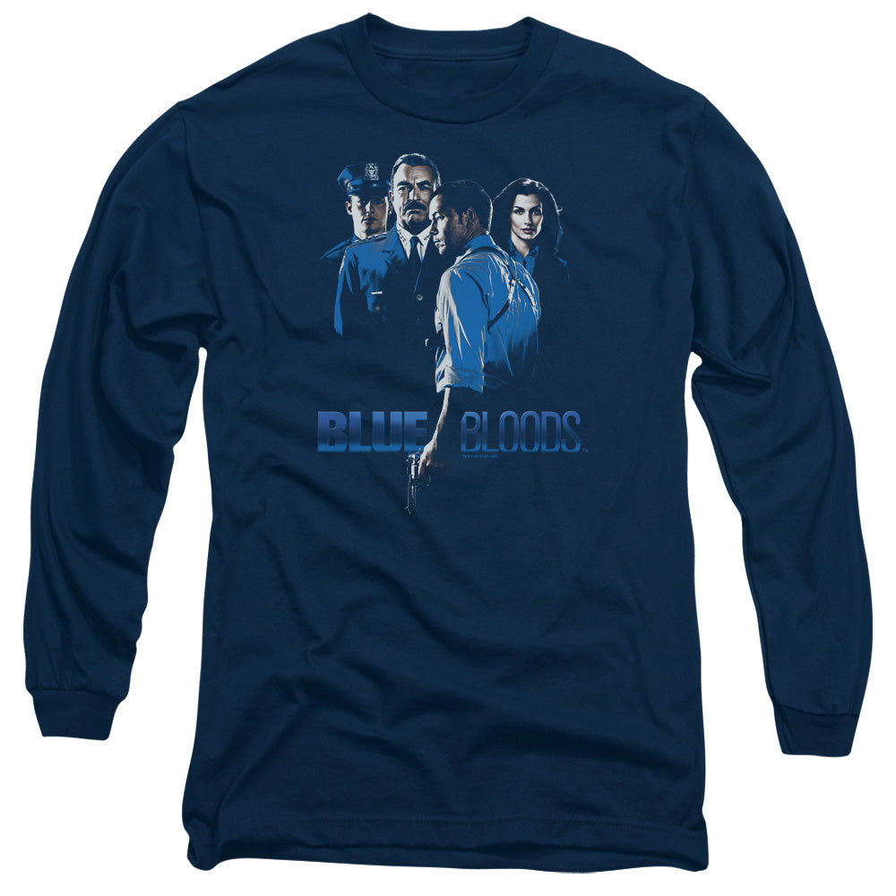 BLUE BLOODS/BLUE INVERTED - L/S ADULT 18/1 - NAVY