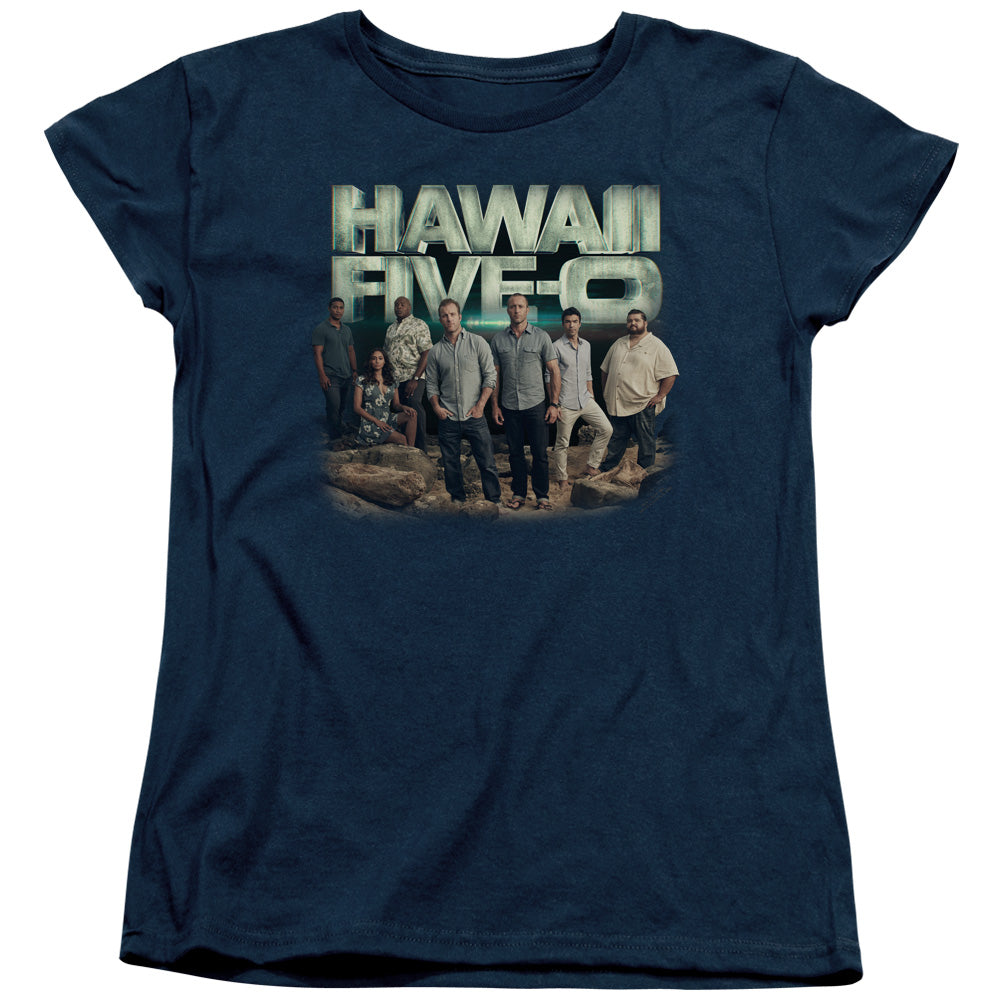 HAWAII 5 0/CAST - S/S WOMENS TEE - NAVY